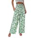 thumbnail image 5 of Women Floral Print Palazzo Pants Summer Bohemian Wide Leg Pants High Waist Casual Lounge Pant Trousers with Pockets Yellow X, 5 of 5