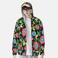 thumbnail image 3 of Picia Vector Mexican Otomi Style Bright Women's Men's UPF 50+ Sun Protection Hoodie Shirt Long Sleeve SPF Fishing Outdoor UV Hiking Lightweight Shirts-Small, 3 of 9