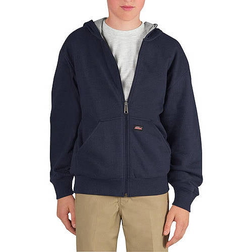 Genuine Dickies Boys' Zip Front Thermal Lined Fleece Hoodie Walmart