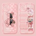 thumbnail image 2 of Funda de silicona suave con diseño de oso para iPhone, carcasa transparente de lujo a la moda para modelos 14 Pro Max, 13, 12, 11 Pro Mini, XR, XS, X, 8, 7, 6, 6S Plus, SE 2020 Fivean unisex, 2 of 2
