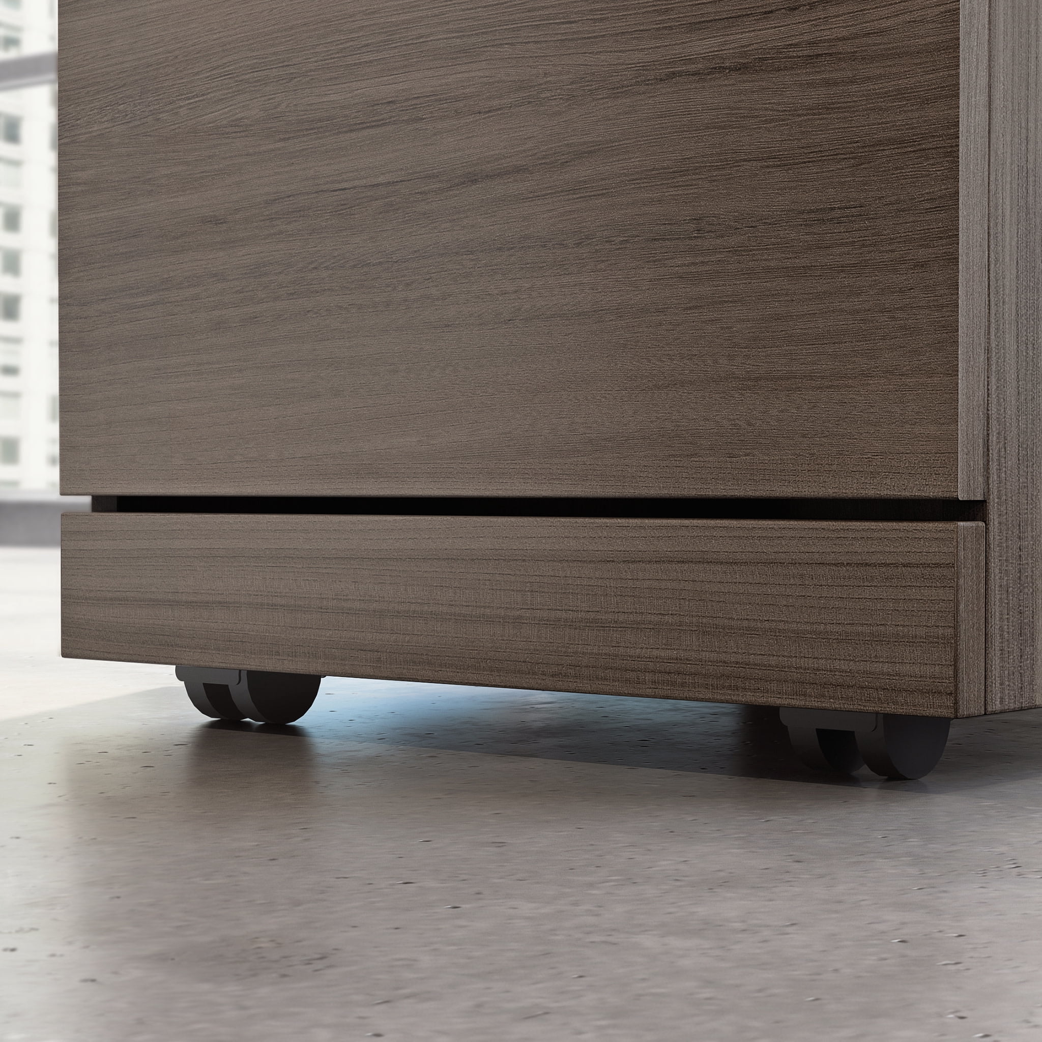 Sauder Affirm Engineered Wood 2-Drawer Mobile Filing Cabinet in Hudson Elm/Brown