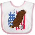thumbnail image 3 of Inktastic Eagle with American Flag Boys or Girls Baby Bib, 3 of 4