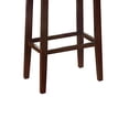 thumbnail image 3 of Benjara 30" Contemporary Wood Bar Stool with Leather Upholstery in Blue/Brown, 3 of 5