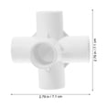 thumbnail image 4 of SHISUYAN 10pcs PVC Fitting 5 Ways PVC Tee Connector For Storage Frame Greenhouse, 4 of 5