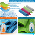 thumbnail image 3 of 4 Pack Cooling Towels, 40”x 12” Microfiber Snap Cooling Towel Soft Breathable Chilly Towel, 3 of 7
