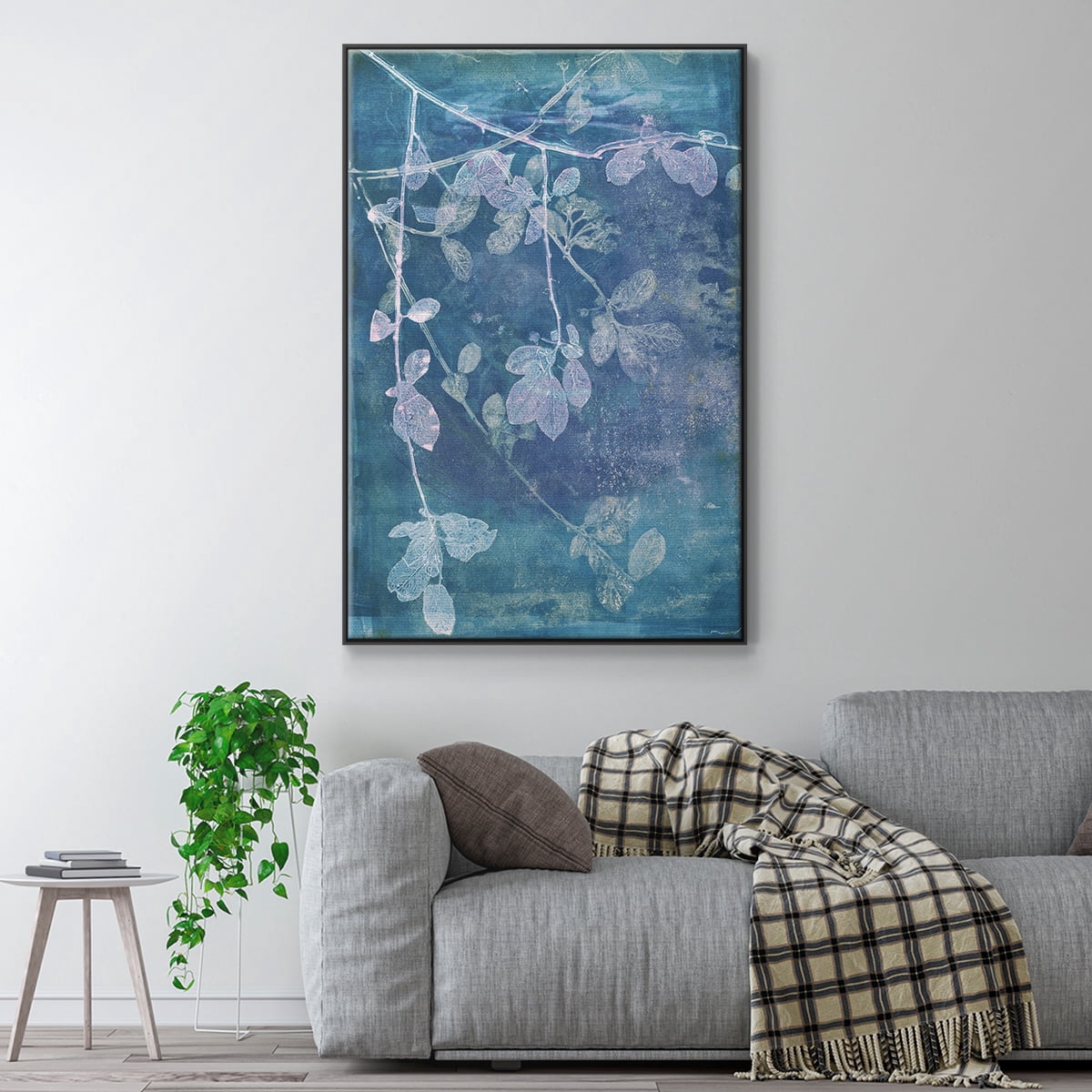 Branching Out VII Framed Premium Gallery Wrapped Canvas - Ready to Hang - 25 x 37 - Black Floating Frame