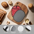 thumbnail image 4 of Pofeuu Hohoho Print Silicone Pot Mat Mitten With Hanging Loop Heat Resistant Oven Mitts Non-Slip Bbq Baking Smoking Potholders, 4 of 7