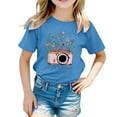 thumbnail image 3 of Hiijoy Little Girls Graphic T-Shirt Short Sleeve Crewneck T Shirt Kids Active Tee Shirt, 3 of 3