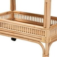 thumbnail image 6 of bali & pari Lombok 1-Shelf Modern Rattan & Wood Wine Cart in Natural Brown, 6 of 10