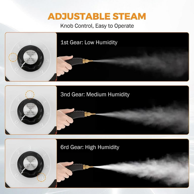 2500W Car Steamer for Auto Detailing High Pressure Handheld Steam Cleaner with Water Tank Portable Electric Steam Cleaning Machine Home Use Kitchen Floors Tools