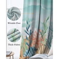 thumbnail image 3 of Coastal Beach Blackout Curtains for Bedroom Living Room Darkening Curtains 96 Inches Long Ocean Wave Summer Sea Starfish Coral Teal Beige Window Curtain 2 Panels Set Window Treatment Drapes 52"x96", 3 of 9
