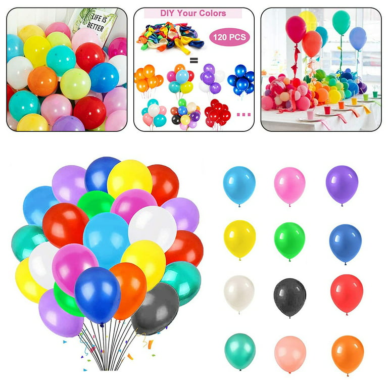 120 Pcs Balloon Arch Set Silver Pink, Disco Balls Balloons, Party