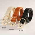 thumbnail image 6 of REDESS Belts for Women with Fashion Gold Buckle Leather Belts for Jeans Pants Dress,3 Pack, 6 of 7