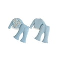 thumbnail image 2 of BemeyourBBs Baby Girls 2-piece Outfit, Long Sleeve Flowers T-shirt Flare Pants, 2 of 9