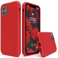 thumbnail image 1 of Silicone Case for iPhone 11 Case, Liquid Silicone Protective Phone Case Cover (Full Body, Soft Case with Microfiber Lining) Compatible with iPhone 11 6.1" (Red), 1 of 7