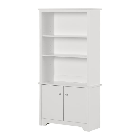 South Shore Vito 3-Shelf 59 1/2" Bookcase with Doors, Multiple Finishes