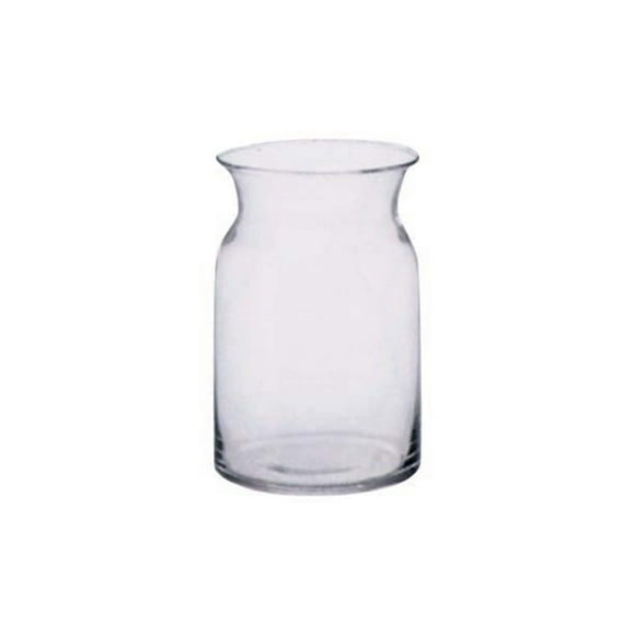 Milk Bottle Shaped Glass Vase
