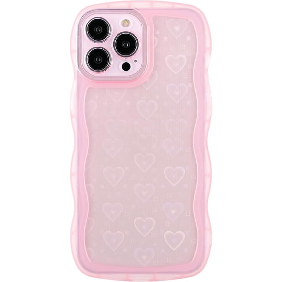 Compatible with iPhone 12 Pro Max,Cute Kawaii Bling Sparkle Glitter Frame Shape Soft Silicone Shockproof Protective Phone Cover for Women Girls Love Pink