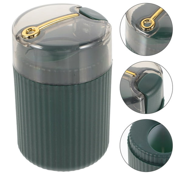 Milisten Rectangular 1Pack Toothpick Holder With Storage For Home And Party