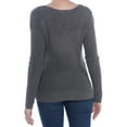thumbnail image 2 of BAR III Womens Gray Ruched Long Sleeve V Neck Sweater M, 2 of 2
