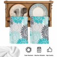 thumbnail image 5 of Turquoise Grey Sunflowers Kitchen Towels Set of 1, Boho Rustic Floral Vintage Blossom Absorbent Dish Towels for Kitchen, Microfiber Hand Towel, Quick Drying Tea Towel for Cleaning Dishcloths, 5 of 7
