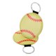 thumbnail image 5 of unbranded 2Ud Llaveros De Béisbol Y Softbol En Material PU Amarillo Para Complemento Chic Y, 5 of 7