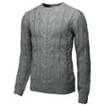 thumbnail image 1 of Mens Casual Slim Fit Knitted Pullover Sweaters Crew-neck Twisted Patterned Long Sleeve (CMOSWL078), 1 of 6