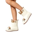 thumbnail image 2 of Women Mid Calf Rain Boots, Waterproof Non Slip Rubber Slip On Footwear For Outdoor Rainy Daily Activities White 6.5-7, 2 of 6