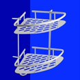 thumbnail image 4 of Aluminum Dual Tier Shower Caddy Shelf Bathroom Corner Rack Storage Towel Holder, 4 of 5
