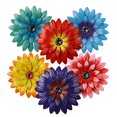 thumbnail image 1 of Nvzi-a - Decoración de pared de metal con margaritas 3D (6 piezas), diseño de flores multicapa para exteriores, para colgar en jardín rústico, sala de estar, casa de campo, cerca, 8 pulgadas (6, 1 of 3