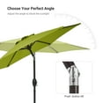 thumbnail image 4 of Sonerlic 7.5ft Round Outdoor Patio Shade Umbrella with Steel Frame for Yard, Garden,Poolside and Deck, Lemon Green, 4 of 7