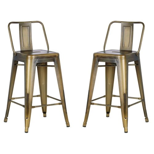 gold industrial bar stools