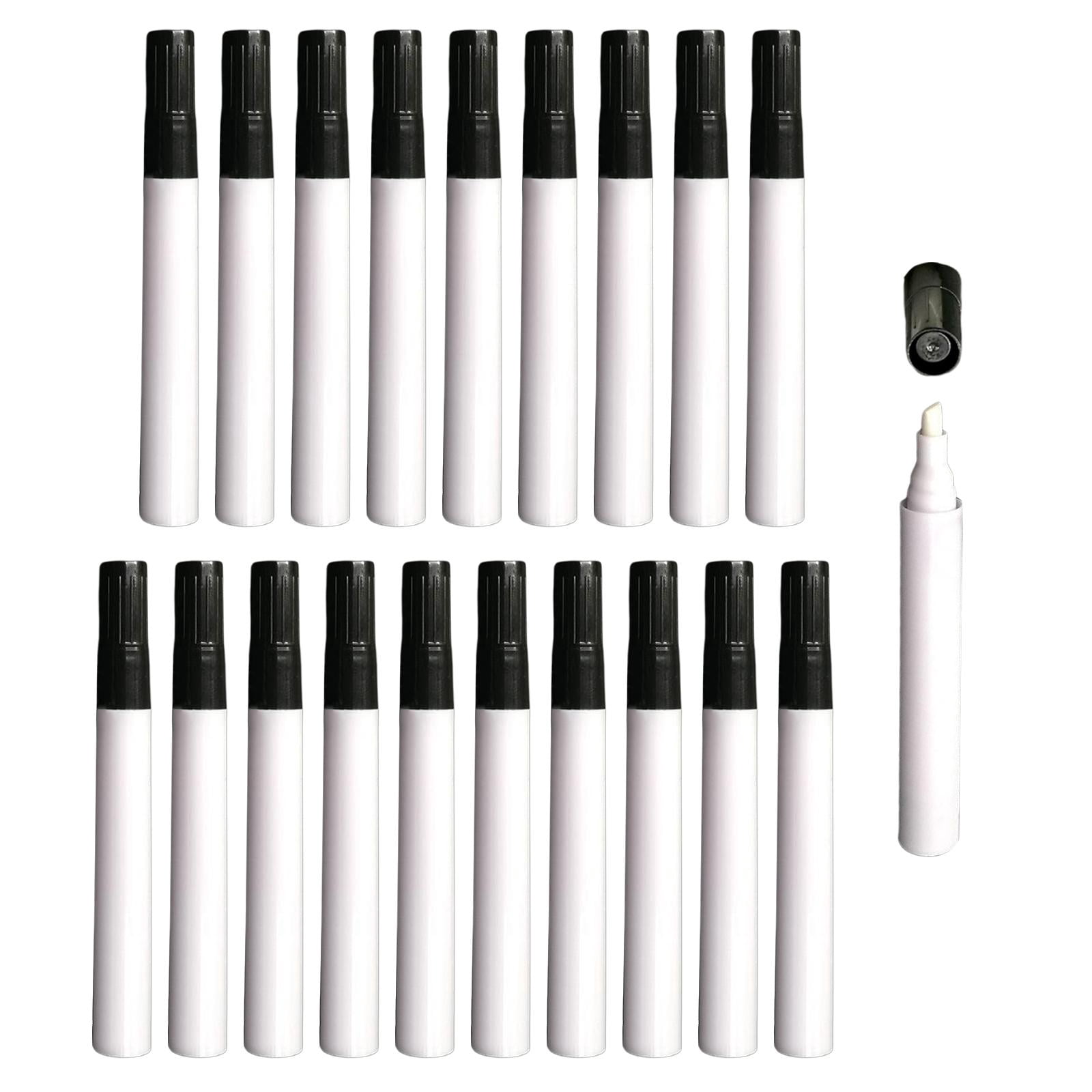 QccHieUs 5x Empty Refillable Pen Touch up Paint 1mm Whiteboard Pen Transparent Penholder White Rod Oblique