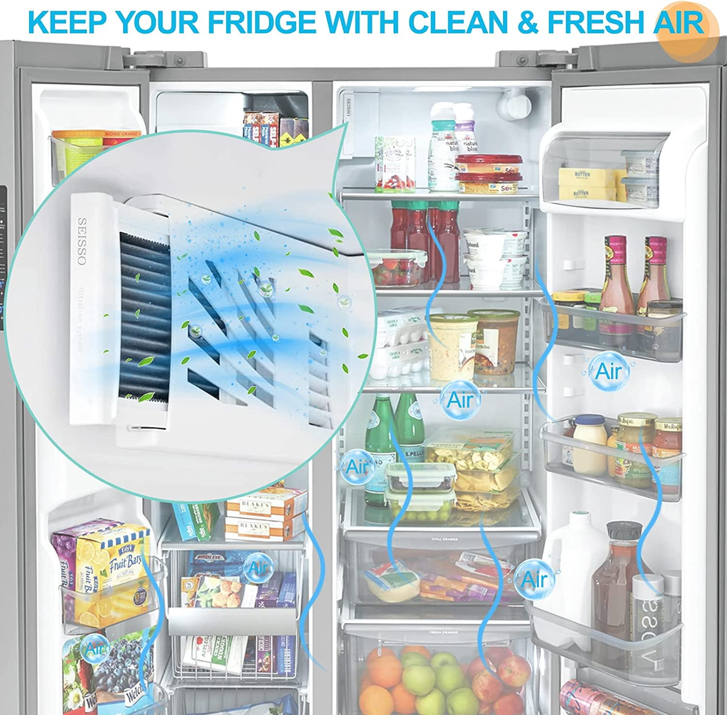 DEWEL Refrigerator Air Filter Replacement for Frigidaire & Electrolux,12 Packs Refrigerator Filter Activated Carbon Filter Reduce Odors for EAFCBF, PAULTRA, RAF1150 242061001,242047801, 242047804