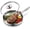 With Lid, variant on Titanium Hammered Pan Pro, Thickened Titanium Frying Pan Suitable for All Types of Stoves (Without Lid, 22cm)