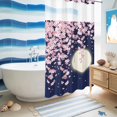 thumbnail image 6 of No Hook Shower Curtain, Cherry Blossoms Shower Curtains for Bathroom with See Through Top Window, Modern Art Moonlight Farmhouse Waterproof & Washable Bath Curtain Stand Up Stall 36"x72", 6 of 9