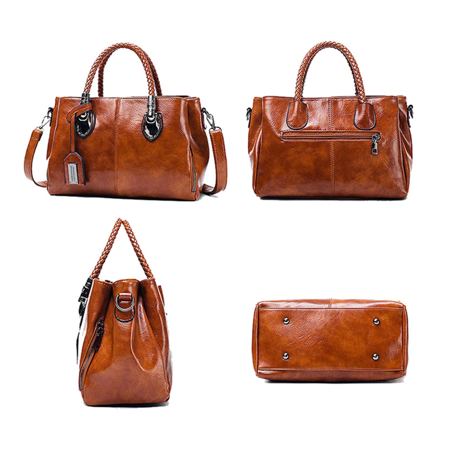 Titaking Women's Crossbody Handbags Shoulder Bag Zipper for Women PU Leather Black