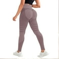 thumbnail image 2 of Domuza Womens High Waisted Butt Lifting Seamless Resistance Band Leggings,Built-in Bands for Yoga Gym Sculpting Leggings Pink L, 2 of 6