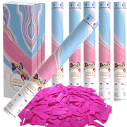 Pink Rectangle Girl Gender Reveal Biodegradable Confetti Cannon