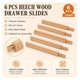 Drawer With Undermount Rails 6 Pcs Wood Drawer Slides, 17 inch Wooden Drawer Slides, Wooden ...