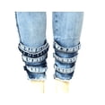 thumbnail image 4 of Womens Premium Cargo Paperbag Belt tie high Waisted Skinny Camoflage Jeans Pants (WA510), 4 of 7
