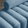 thumbnail image 3 of Miniyam 53" Sherpa Upholstered Bench with Adjustable Backrest and Gold Metal Legs, Blue, 3 of 6