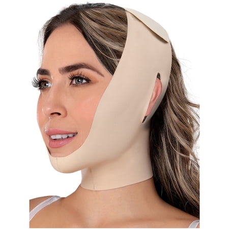 MYD 0810 Post Surgery Chin Compression Strap Facial Garment for Women Beige M