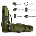 thumbnail image 4 of 7-in-1 Green Survival Whistle Compass Thermometer Flashlight Magnifier Multifunction Tools Outdoor Hiking Accessories, 4 of 5