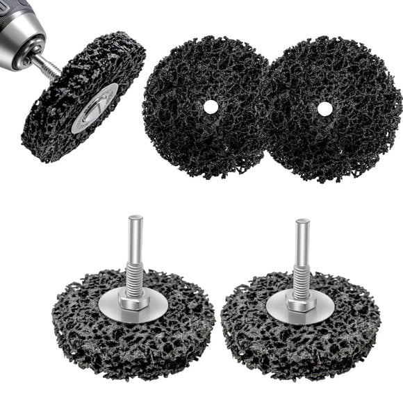 5pk 3" Paint Stripping Disc Wheel for Drill Attachment, Paint Remover with 1/4-inch Shank, Durable Non-Woven Abrasive Stripper Tool for Metal Surface Prep, Rust Removal