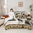 thumbnail image 4 of Manfei Black Wolf 3 Pieces Queen Comforter Set for Teens Female Men,Rustic Cabin Ultra Soft Bedding Sets,Jungle Animal Bedding Comforter Set,Ultra Soft Home Decor,Reversible, 4 of 8