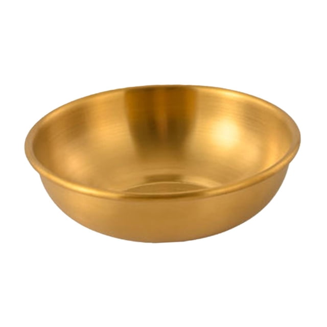 Copa de Copa condimento plato que sirve plato para tiendas de comida reutilizable resistente 9.8 cm de oro
