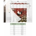 thumbnail image 6 of No Hook Shower Curtains with Snap in Liner, Farmhouse Rooster Waterproof Fabric Shower Curtain, Rustic Daisies Red Wooden Double Layers & See-Through Top Window Bathroom Curtains 72''x72'', 6 of 6