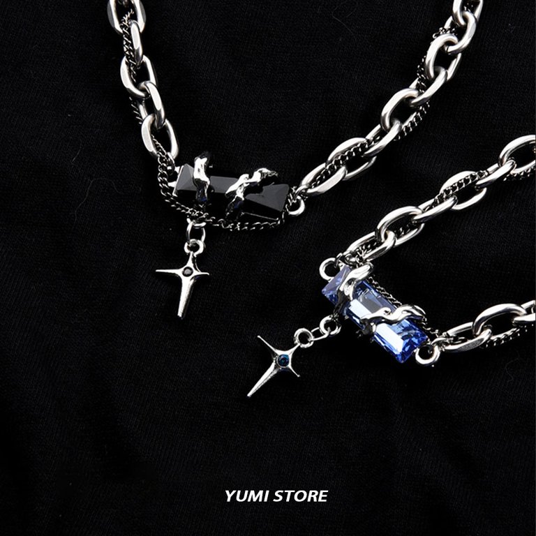 アクセサリー centimeter Star logo bracelet 2024 Retro Black Zircon Star Bracelet For Women Men Trend