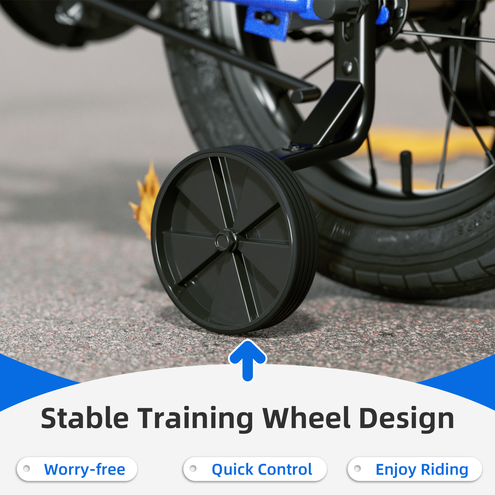 Korimefa 16 Inch Kids Bike BMX Style Training Wheels photo 4